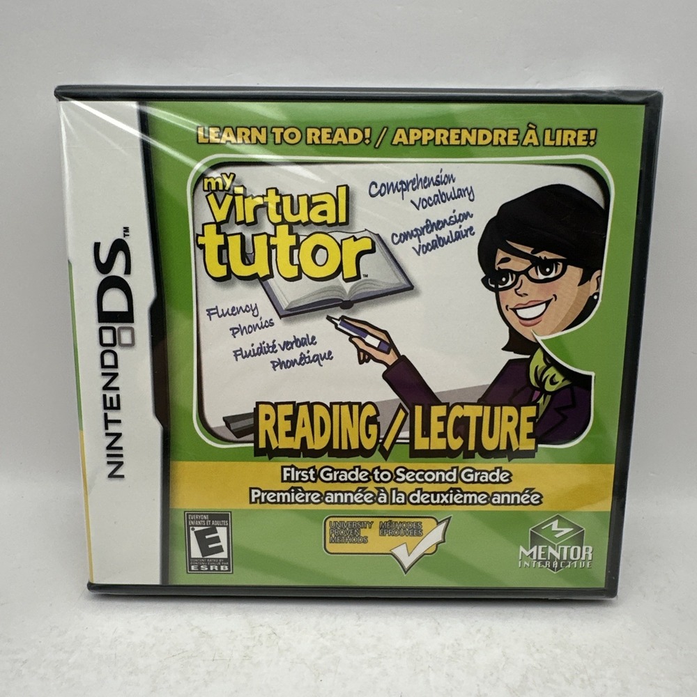 My Virtual Tutor Reading First Second Grade Nintendo DS 2009 New Sealed